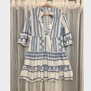 COPY - Blue and white mini dress